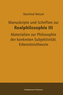 Manuskripte und Schriften zur Realphilosophie. Bd.3