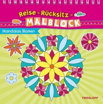 Reise-Rücksitz-Malblock - Mandalas Blumen