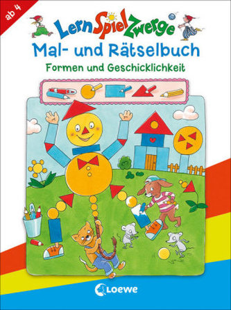 LernSpielZwerge Mal- und Rätselbuch - Formen und Geschicklichkeit