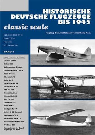 Historische Deutsche Flugzeuge bis 1945. Bd.3