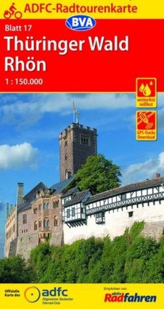 ADFC-Radtourenkarte 17 Thüringer Wald Rhön 1:150.000, reiß- und wetterfest, GPS-Tracks Download
