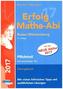 Erfolg im Mathe-Abi 2017 Pflichtteil Baden-Württemberg