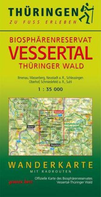 Wanderkarte Biosphärenreservat Vessertal - Thüringer Wald
