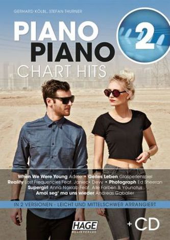 Piano Piano Chart Hits, m. Audio-CD. Tl.2