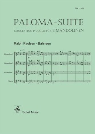 Paloma - Suite, für 3 Mandolinen (+ Gitarre ad lib.), Partitur + Stimmen