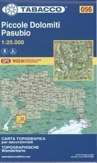 Tabacco topographische Wanderkarte Piccole Dolomiti, Pasubio