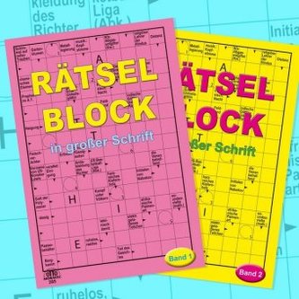Rätselblock in großer Schrift, 2 Hefte