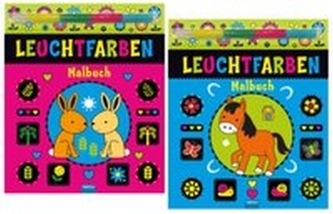 Leuchtfarben Malbuch mit 4 Neonmarker