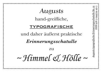Augusts Erinnerungsschatulle Himmel, m. 40 Minipostkarten