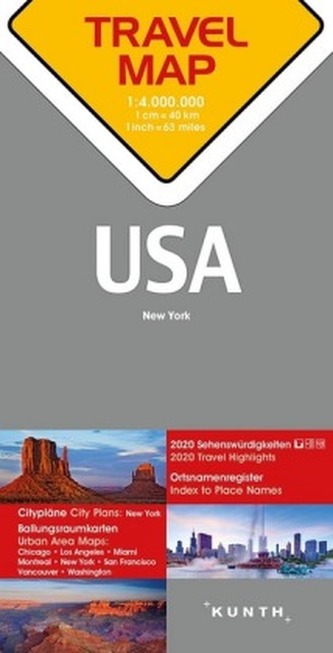 USA 1:4M TravelMap KUNTH