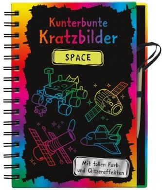 Kunterbunte Kratzbilder: Space