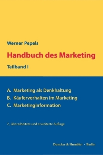 Handbuch des Marketing. Teilbd.1