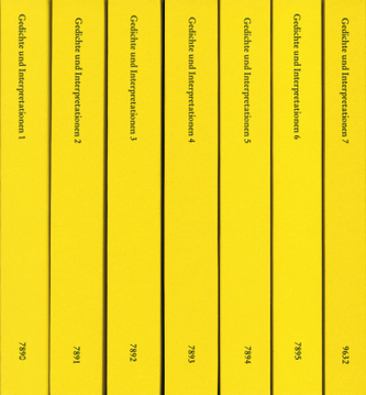 Gedichte und Interpretationen, 7 Bde.
