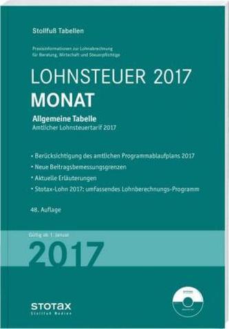 Tabelle, Lohnsteuer 2017 Monat, m. CD-ROM