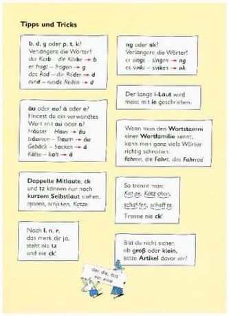 3. Schuljahr, Grammatiktafel