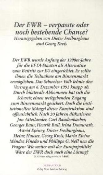 Der EWR - verpasste oder noch bestehende Chance?