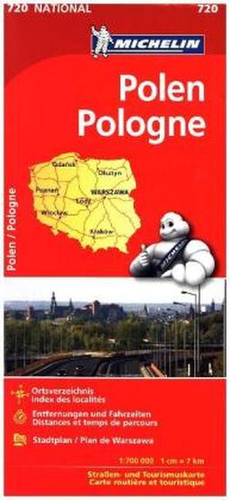 Michelin Karte Polen. Pologne
