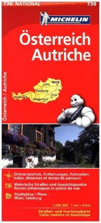 Michelin Karte Österreich. Autriche
