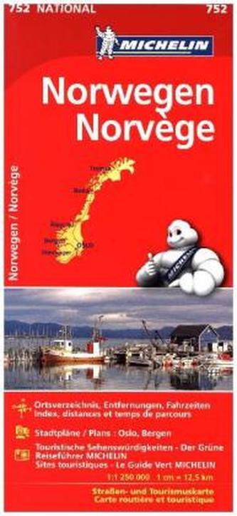 Michelin Karte Norwegen. Norvege
