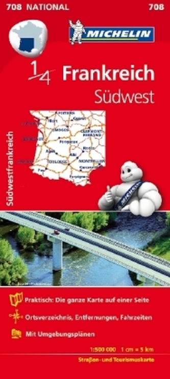 Michelin Karte Frankreich Südwest