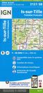 IGN Karte, Serie Bleue Is-sur-Tille. Fontaine-Française