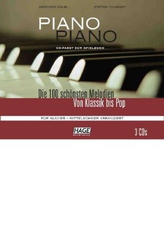Piano Piano, mittelschwer arrangiert, 3 Audio-CDs. Tl.1