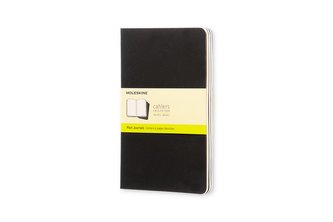 Moleskine Cahier A5, blanko, schwarz, 3er-Set