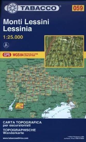 Tabacco topographische Wanderkarte Monti Lessini, Lessinia