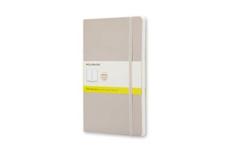 Moleskine Notizbuch, Large, A5, blanko, soft cover, beige