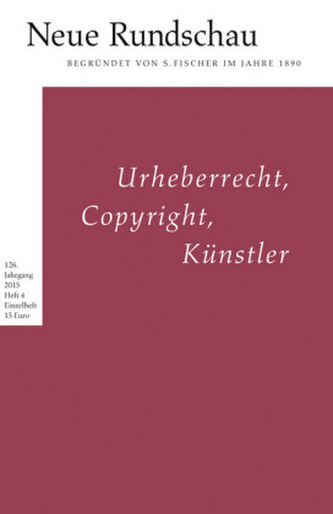 Urheberrecht, Copyright, Künstler.. 126. Jgg. / H.4