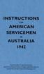 Instructions for American Servicemen in Australia, 1942