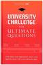University Challenge: The Ultimate Questions