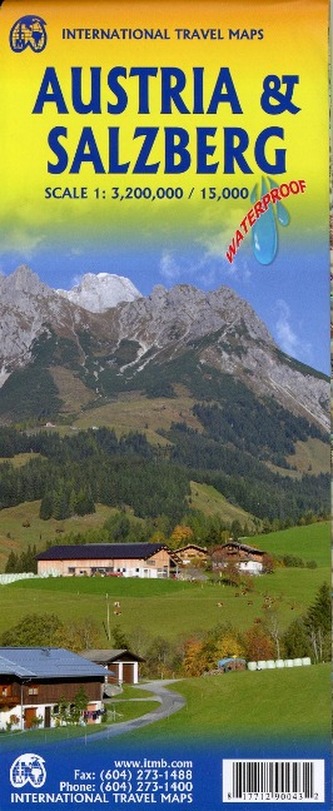 International Travel Map ITM Austria / Salzburg