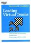 Leading Virtual Teams