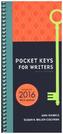 Pocket Keys for Writers