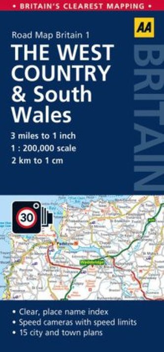 AA Road Map Britain The West Country& South Wales