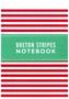 Breton Stripes Notebook Hot Pink