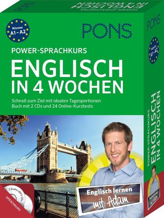PONS Power-Sprachkurs Englisch in 4 Wochen, Buch mit 2 Audio-MP3-CDs und Online-Kurztests