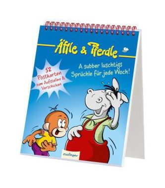 Äffle & Pferdle - A subber luschtigs Sprüchle für jede Woch!, 52 Postkarten zum Aufstellen & Verschicken