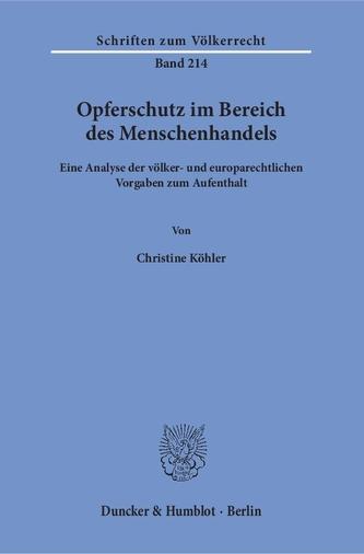 Opferschutz im Bereich des Menschenhandels