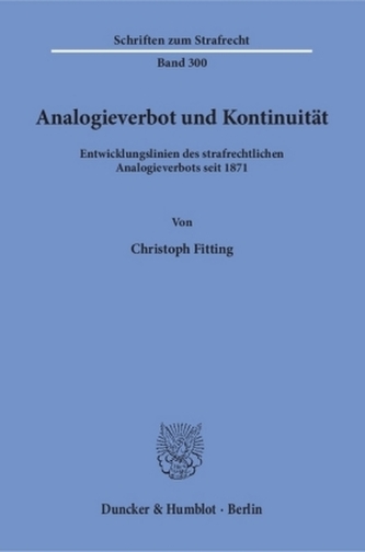 Analogieverbot und Kontinuität