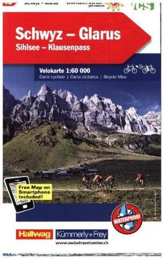 Kümmerly & Frey Karte Glarus - Schwyz - Klausenpass mit Ortsindex