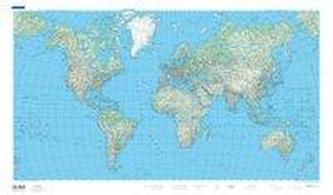 Kümmerly & Frey Poster Die Welt, physikalisch, Maßst. 1 : 50 Mio.. Le monde physique, Maßst. 1 : 50 Mio. / The World physical, M