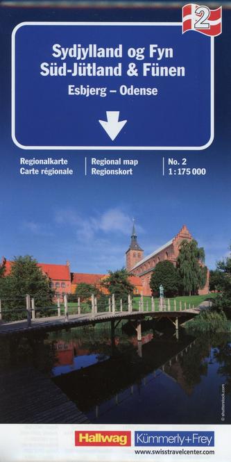 Kümmerly & Frey Karte Dänemark Süd-Jütland. Bl.2
