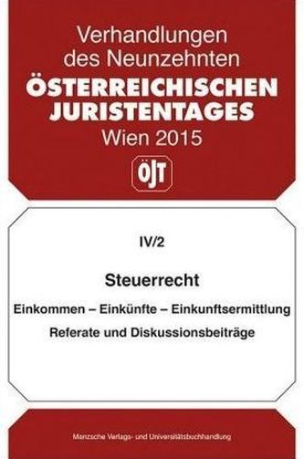 19. Österreichischer Juristentag 2015 - Steuerrecht