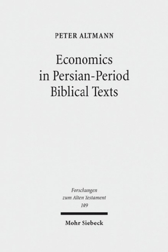 Economics in Persian-Period Biblical Texts