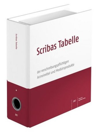 Scribas Tabelle der verschreibungspflichtigen Arzneimittel und Medizinprodukte nach bundesrechtlichen Vorschriften, zur Fortsetz