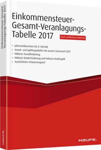 Einkommensteuer-Gesamt-Veranlagungstabelle 2017