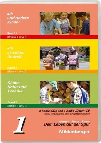 Hörbeispiele der Lieder, Klasse 1 und 2, 3 Audio-CDs u. 1 Audio/Daten-CD
