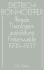Illegale Theologenausbildung, Finkenwalde 1935-1937